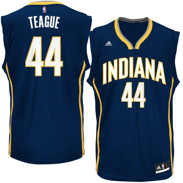 Camiseta Jeff Teague 44 Indiana Pacers adidas Road Replica Armada Hombre